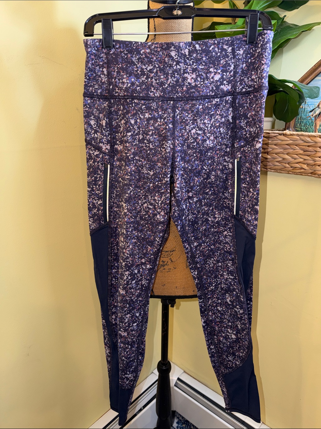 Athleta Purple Navy Patterned Leggings